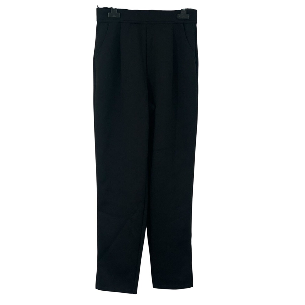 NWT Halara Women's High Waisted Side Pocket Pull On Black Dress Pants Size S